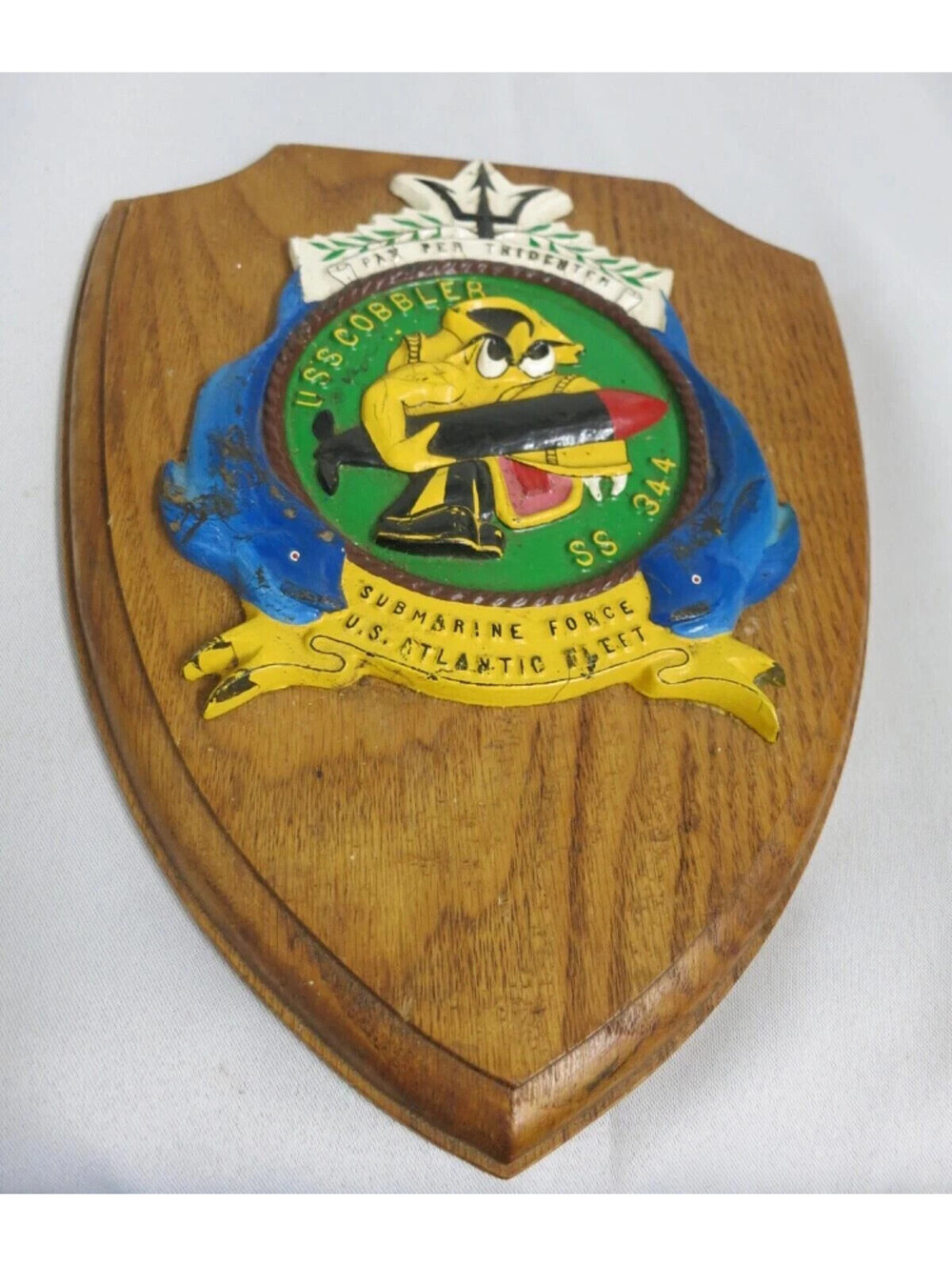 USS Cobbler SS 344 Submarine Force US Atlantic Fleet wall plaque